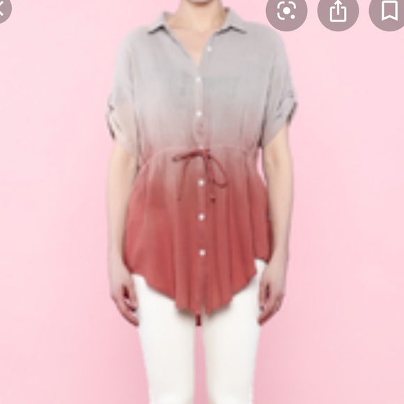 Easel button down ombré tunic - Picture 3 of 3